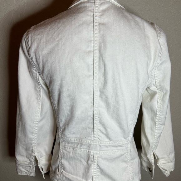 Apostrophe stretch white jean jacket size 2 - Picture 2 of 4